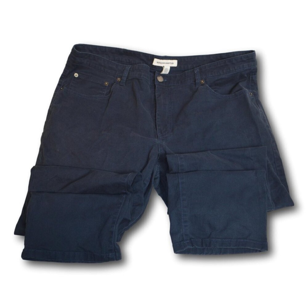 Amazon Essentials Men's Navy Blue Slim-Fit Flat-Front Chino Pants 40Wx30L